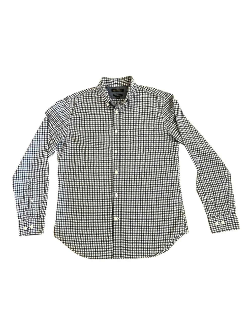 Banana Republic Men's MED Grant Gingham Button Down Shirt